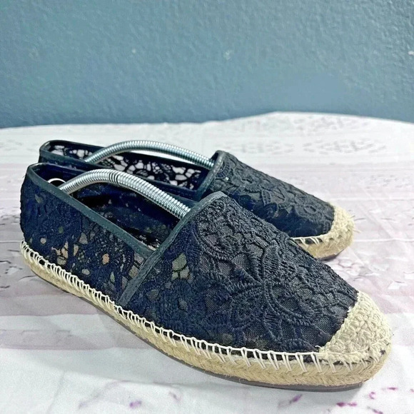 Jasper Jeera Anthropologie Fabienne Lace Espadrilles Size 8B Slip On Flats Boho - Picture 1 of 7